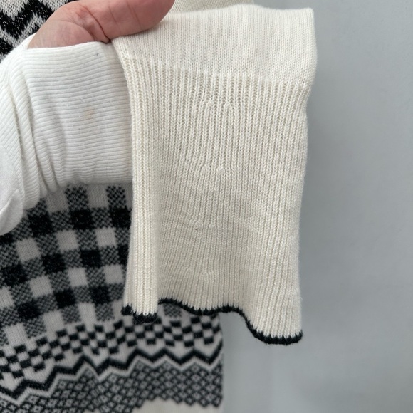 TALBOTS multi pattern womans cottagecore quiet luxury sophisticated sweater L - Picture 6 of 12